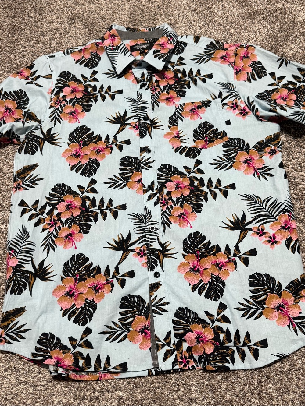 Eighty Eight Men’s Hawaiian floral Shirt size XL short sleeve Button Up